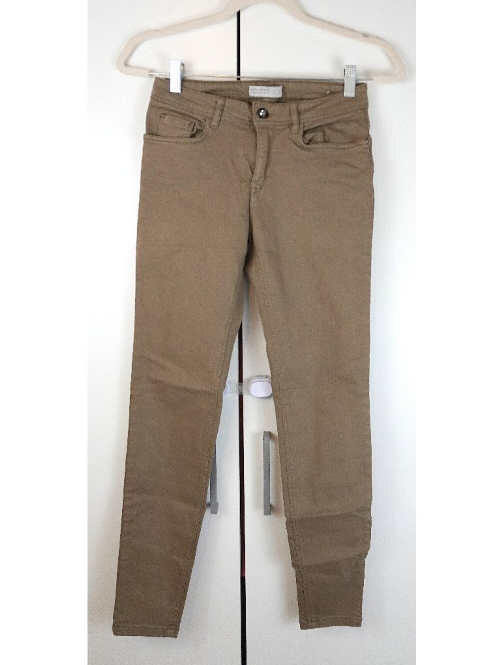 Zara Basic Z1975 Denim Light Brown Skinny Jeans